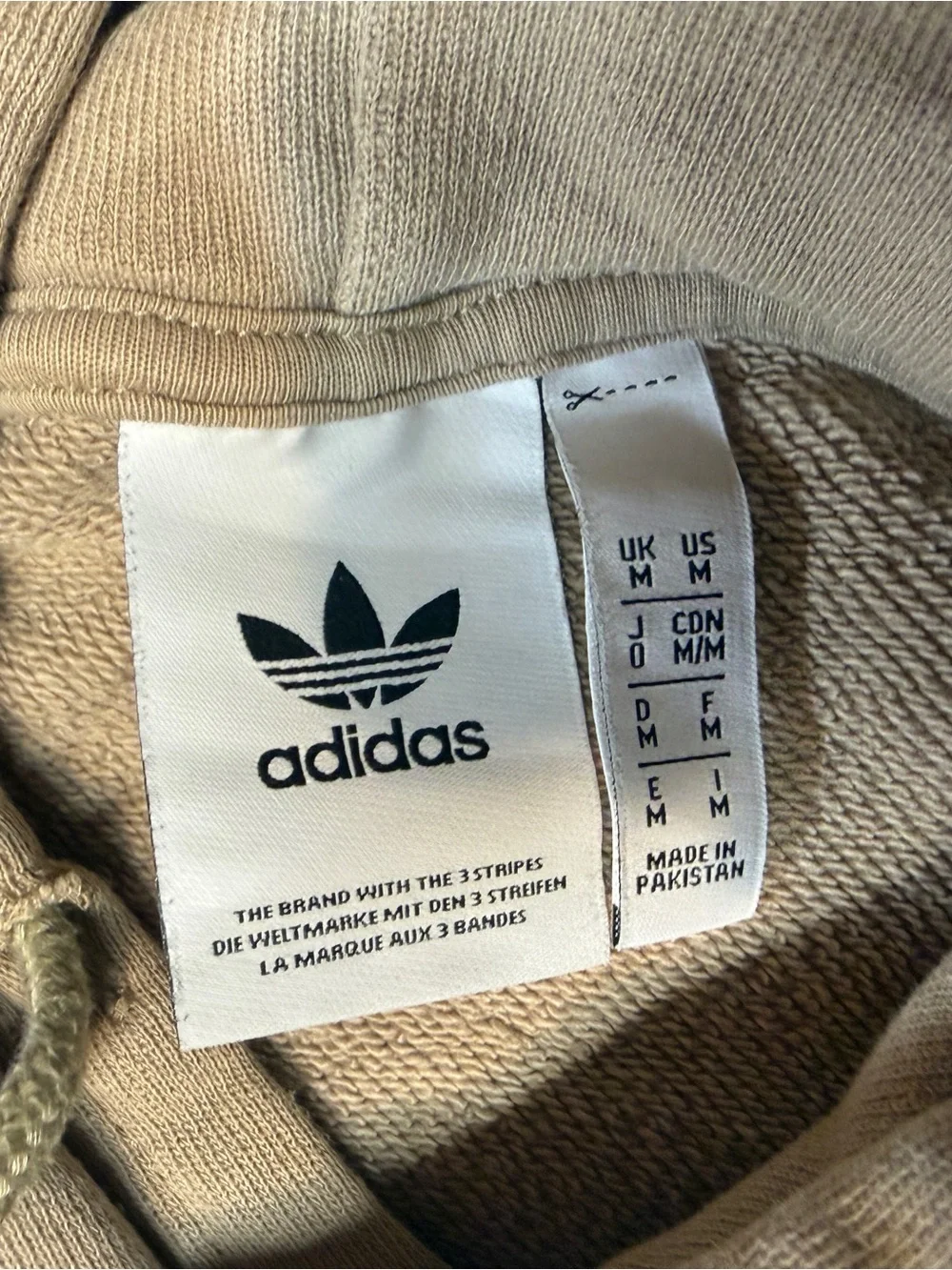 adidas Taupe Trefoil‎ Pullover Hoodie Men’s Medium
